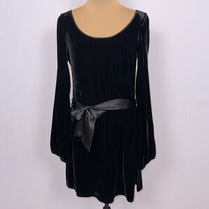 Laundry by Shelli Segal Black Velvet Mini Dress Size 6